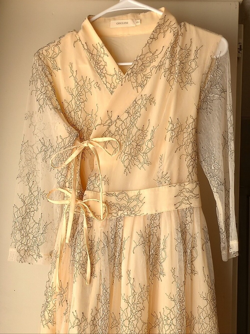 Korean Dress Modernized Traditional Wrap Dress Beautiful Lace Feminine